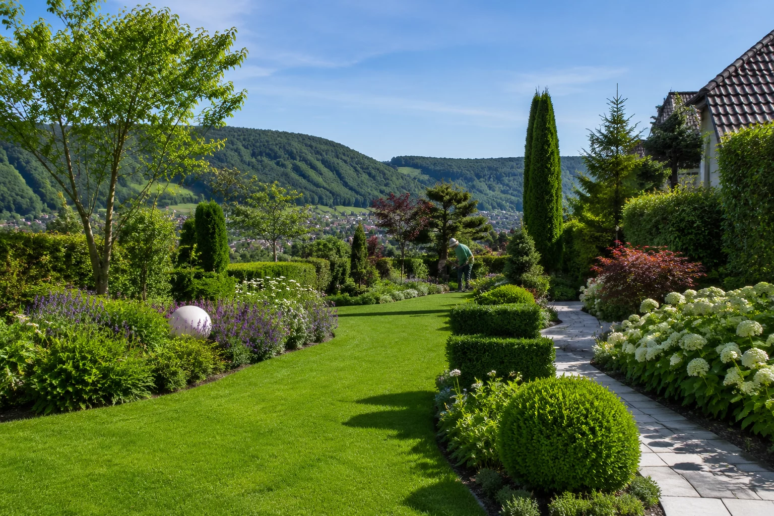 Minimalistisches Firmenlogo für Gartenbau